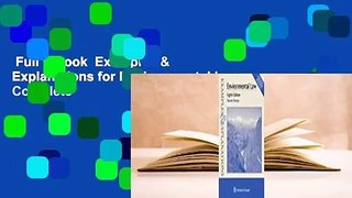 Full E-book  Examples & Explanations for Environmental Law Complete