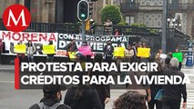 Habitantes de Chimalhuacán protestan en Eje Central y Avenida Juárez