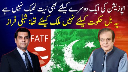 FATF-related bills are for Pakistan: Shibli Faraz