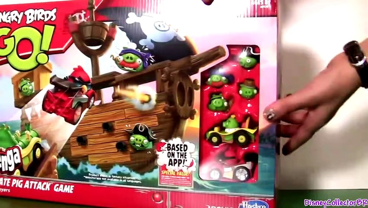 Cars Pirate Mater Angry Birds Go! Jenga Pirate Pig Attack Game Playset