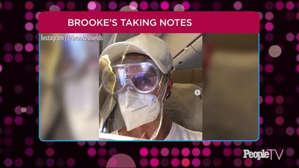 Brooke Shields Is ‘Taking Travel Tips’ from Naomi Campbell as She Wears Face Shield for Flight