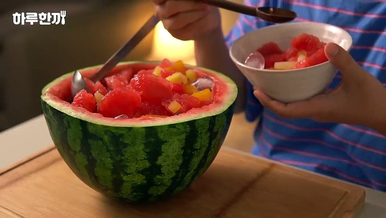 시워어언한 수박화채 Watermelon flower
