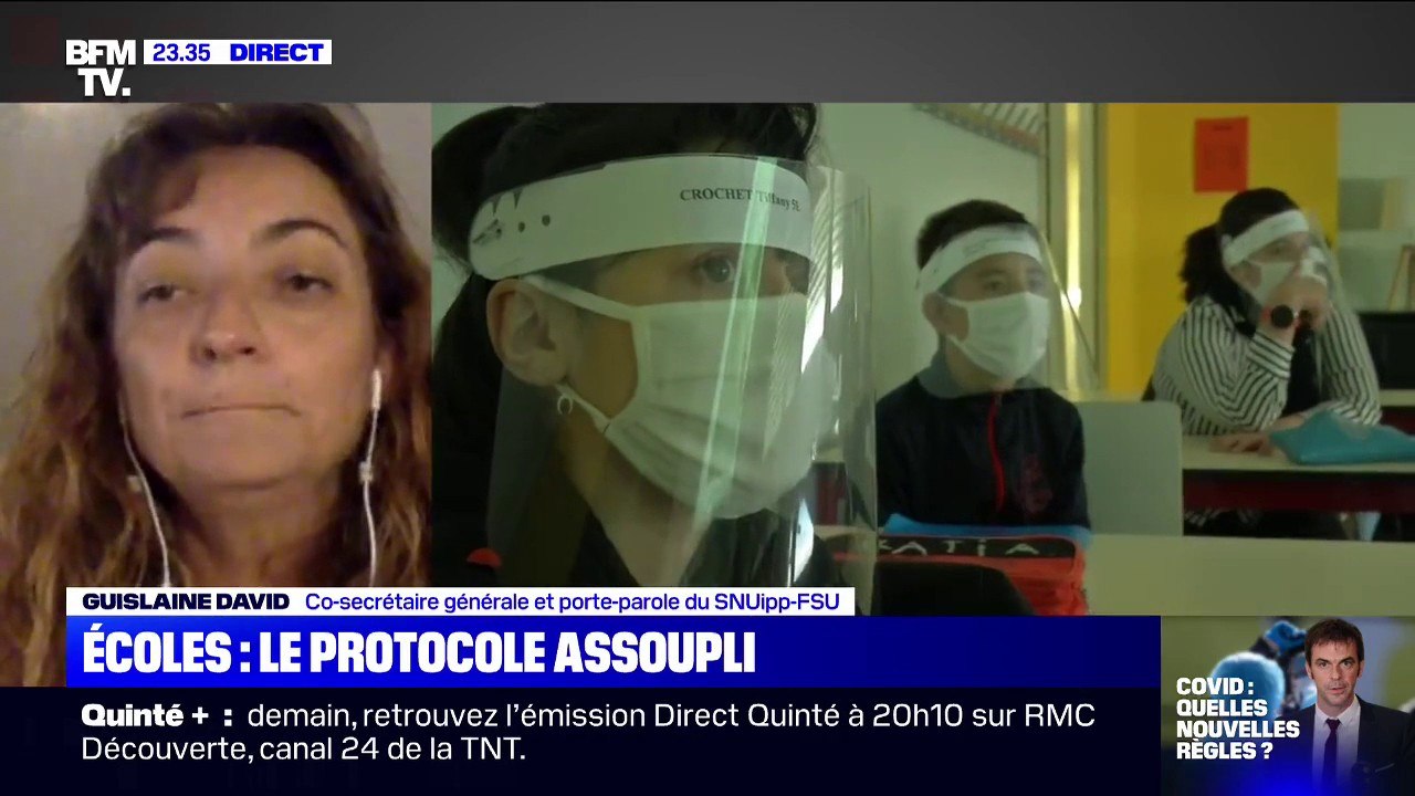 Guislaine David (SNUipp-FSU): "On demande au ministre de renforcer le protocole" sanitaire dans les écoles