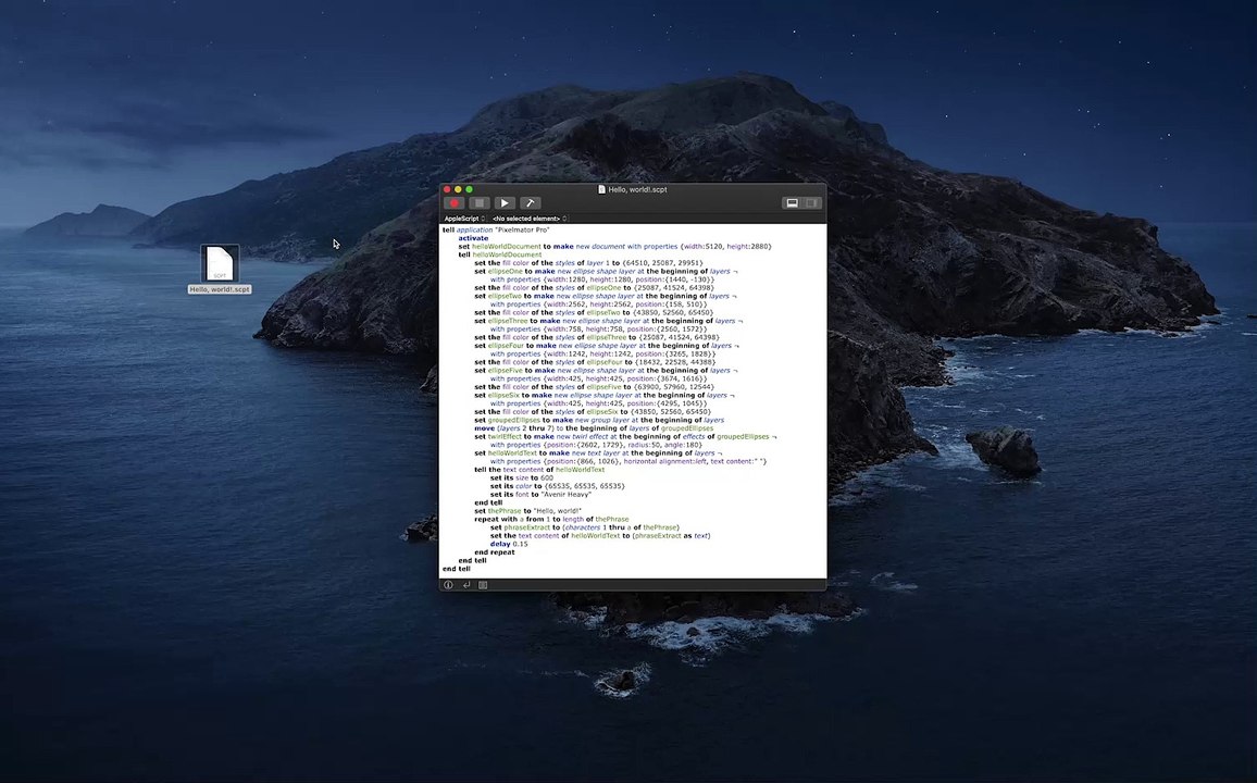 Pixelmator Pro - AppleScript