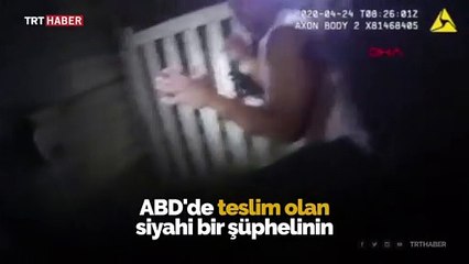 ABD polisi teslim olan şüpheliyi köpeğe ısırttı