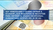 ¿Qué requisitos deben cumplir los venezolanos que requieran una visa humanitaria para migrar a Ecuador?