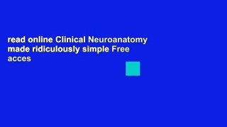 read online Clinical Neuroanatomy made ridiculously simple Free acces