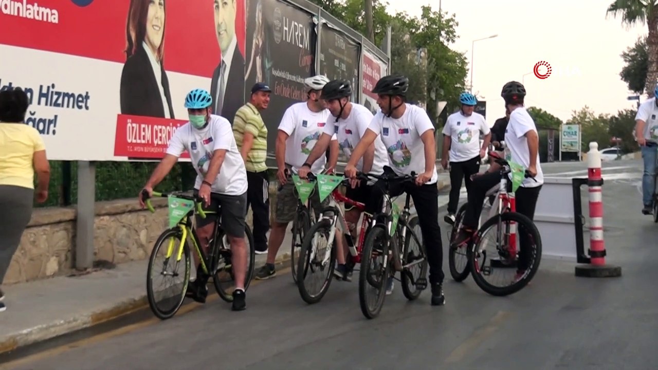 Başkan Günel, farkındalık oluşturmak için belediyeye bisikletle gitti