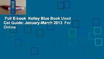 Full E-book  Kelley Blue Book Used Car Guide: January-March 2013  For Online