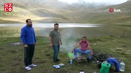 2 bin 740 rakımda bulunan Aygır Gölü’nü de kirletmeyi başardık