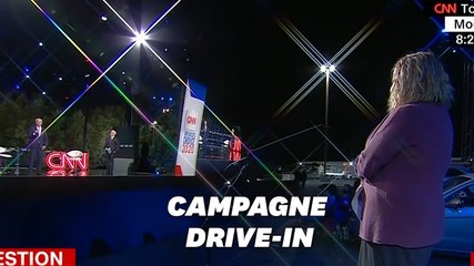 Joe Biden répond aux questions des Américains en mode drive-in