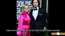 Adam Driver Suits Up for Golden Globes 2020 With Wife Joanne Tucker