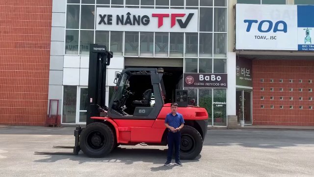 Siêu phẩm xe nâng Toyota 8 tấn chạy dầu, 5FD80- Giải pháp ngành công nghiệp nặng