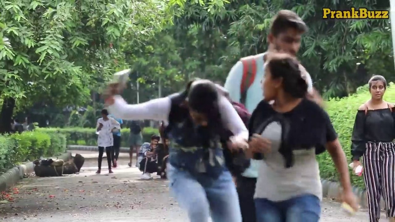 Balloon Prank on Cute Girls