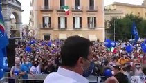 L'ACCOGLIENZA PER MATTEO SALVINI A MATERA