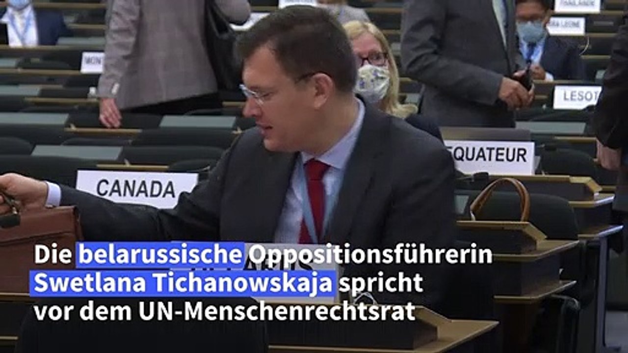 Tichanowskaja prangert Belarus vor UN-Menschenrechtsrat an