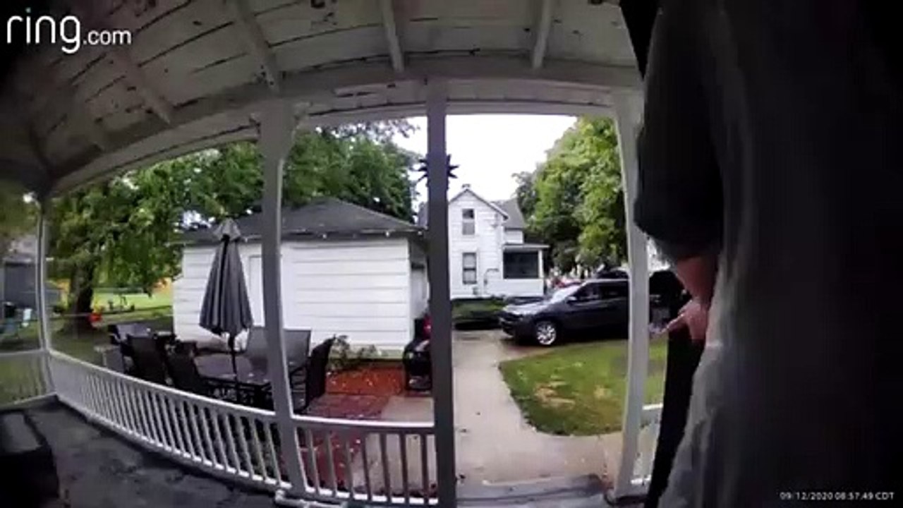 Slippery Steps Send Man Sliding to the Ground