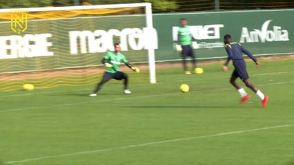 Atelier devant le but lors de la séance du jour