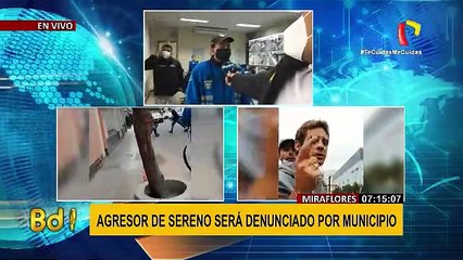 Sereno agredido por miraflorino Dibos se defiende y da entrevista a medios