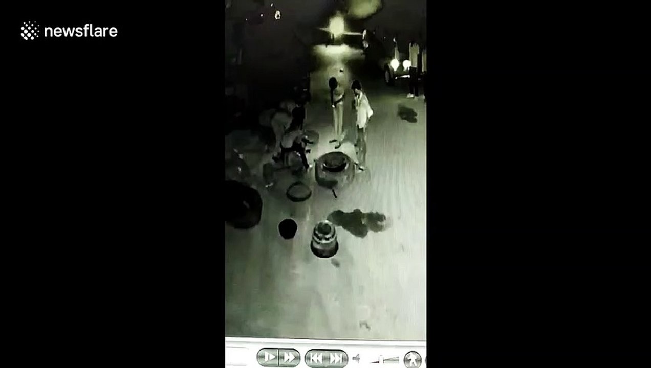 Indian man seriously injured after truck tyre explodes while repairing puncture