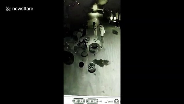 Indian man seriously injured after truck tyre explodes while repairing puncture