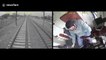 Train driver narrowly avoids running over child on tracks in Argentina