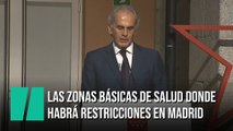 Las zonas básicas de salud donde habrá restricciones en Madrid