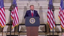 Donald Trump delivers remarks at White House History Conference