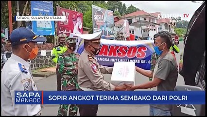 Sopir Angkot Terima Sembako Dari POLRI