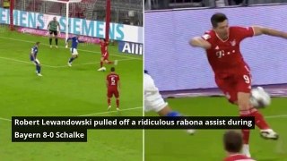 Bayern vs Schalke: Robert Lewandowski pulls off rabona assist to setup Thomas Muller