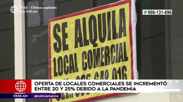 Oferta de locales comerciales se incrementó debido a la pandemia | Primera Edición (HOY)