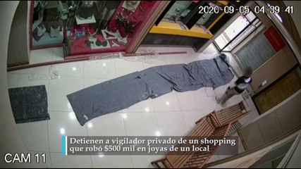 Empleado de seguridad de un shopping terminó preso por robar una joyería