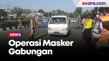 Tidak Pakai Masker, Pengendara yang Melintas Jalur Puncak Bogor Diborgol