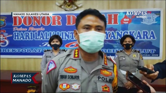 Baksos Donor Darah Personel Polda Sulut