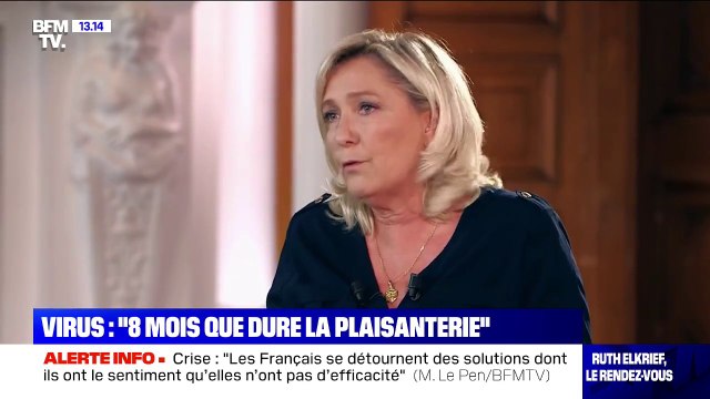 Coronavirus: pour Marine Le Pen, on a le sentiment que ça fait huit ou neuf mois qu’on patauge