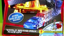 Cars 2 World Grand Prix Race-Off Track playset Spiral racing Disney Epic Review by Disneycollector