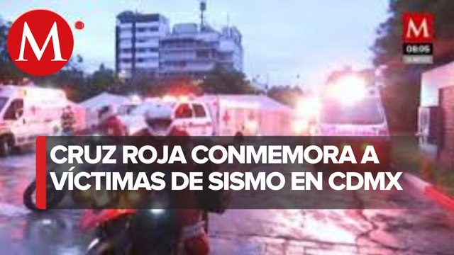 Cruz Roja realiza guardia de honor por víctimas de sismos 19-S