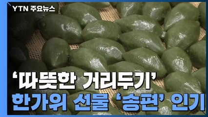 '따뜻한 거리두기'...한가위 선물 '송편' 인기 / YTN