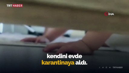 Karantinadaki babanın küçük kızı ile zor anları
