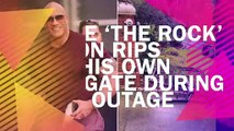 Dwayne ‘The Rock’ Johnson rips down his own front gate during power outage