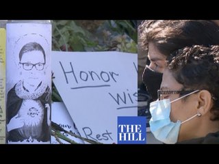 Video herunterladen: NOW- Mourners gather outside Supreme Court to pay respects to Justice Ruth Bader Ginsburg