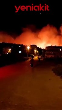 Balıkesir'deki orman yangını yerleşim yerlerine yaklaştı