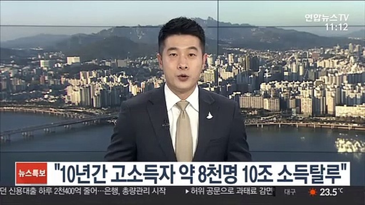 "10년간 고소득자 약 8천명 10조 소득탈루"