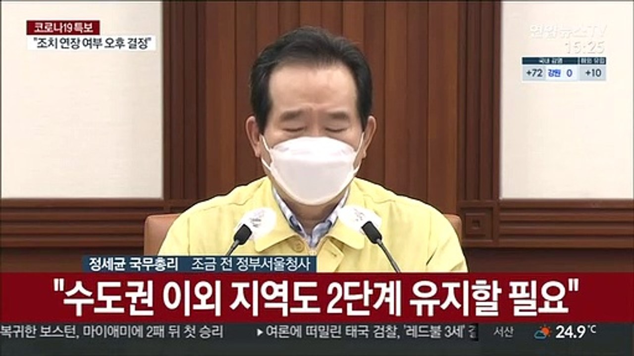 [현장연결] 정총리 "추석 연휴 전 비수도권 지역 2단계 유지 필요"