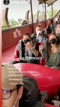 Rayane Bensetti au parc Asterix avec Denitsa Ikonomova.