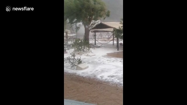 Mediterranean 'hurricane' wreaks havoc on Greek village