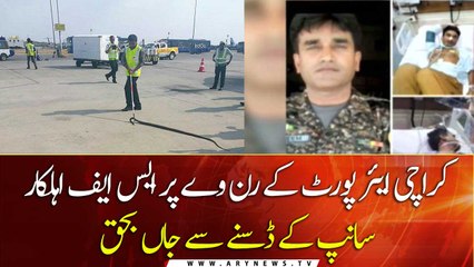 ASF personnel expires by snake's bite on the runway of Karachi Airport