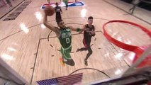 VIRAL: BASKETBALL: Tatum throws down powerful slam off Gordon block