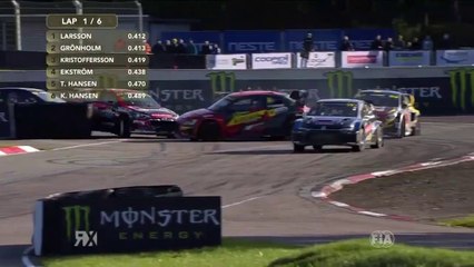 WRX Latvia 2020 1 Final Start Ekstrom Spins Teammate Larsson