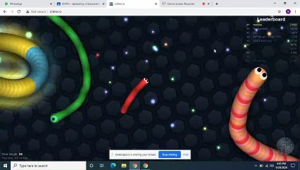 Trying to play slither.io on a very laggy device